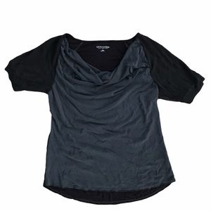 Soft Surroundings Black Knit Top w/ Soft Front